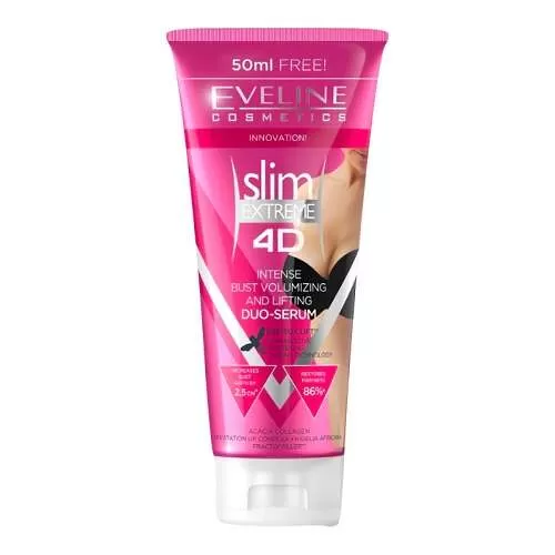 Eveline Slim Extreme 4d Bust Duo Volumizing and Lifting Serum 200ml Kuwait سيروم دو لتكبير و رفع الصدر ايفيلين للنساء 4دى باست فوليومايزينق الكويت