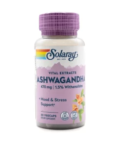 Solaray Ashwagandha 470 mg 60 Capsules Kuwait سولارى اشواغلندا 470 مج 60 كبسولة الكويت
