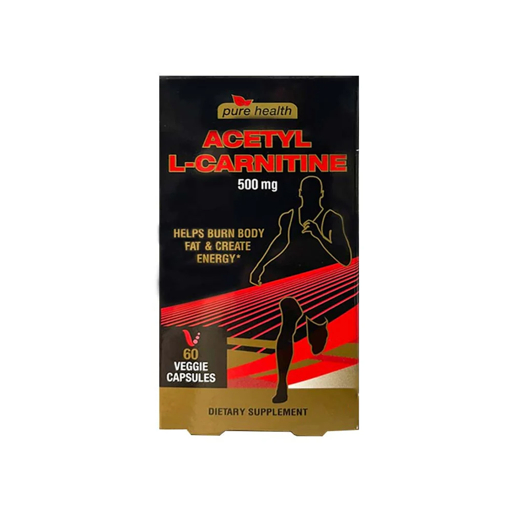 بيور هيلث ال كارنتين 500 مج للتنحيف و حرق الدهون و تحسين القدرة الجنسية واعطاء طاقة 60 كبسولة Pure-Health-L-Carnitine-60-Capsules-Kuwait- 500 mg
