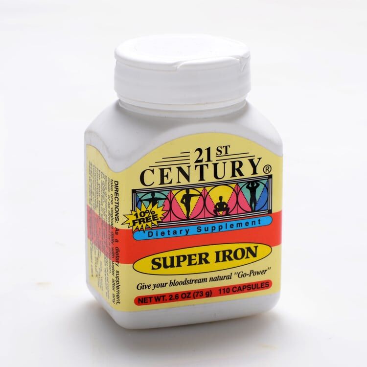 21 Century Super Iron 110 Capsules kuwait 21 سنشوري سوبر ايرون حديد 110كبسولة الكويت