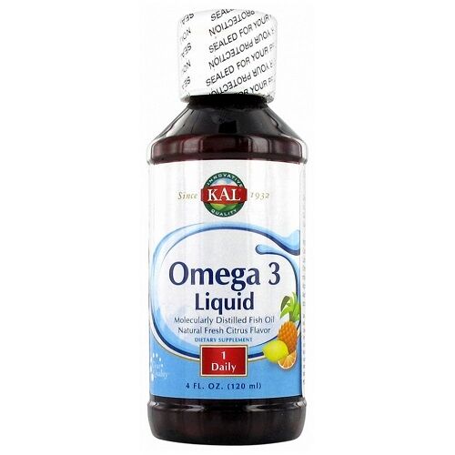 KAL omega 3 liquid 120 ml Kuwait كال اوميجا 3 شراب 120 مل للاطفال والكبار نكهة الفواكه الكويت