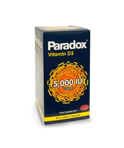 Paradox Vitamin D3 5000 IU 60 Capsules Kuwait بارادوكس فيتامين د3 5000 وحدة 60 كبسولة الكويت