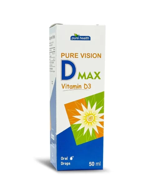 Pure Health Pure Vision Vitamin D Drops 50 ML for Babies Kuwait بيور هيلث بيور فيجين فيتامين د للأطفال الرضع نقط - 50 مل الكويت