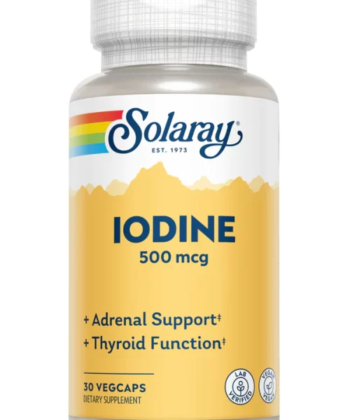 Solaray Iodine (as Potassium Iodine) 500 mcg Kuwait سولارى ايودين (بوتاسيوم ايودين) 500 ميكروجرام لتحسين الايض و صحة الغدة الدرقية الكويت