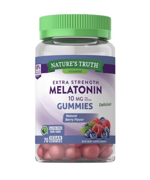 Nature's Truth Melatonin 10 Mg 70 Gummies Kuwait ناتشرز تروث ميلاتونين 10 مجم 70 قطعه حلاوة مضغ للاسترخاء و النوم الكويت