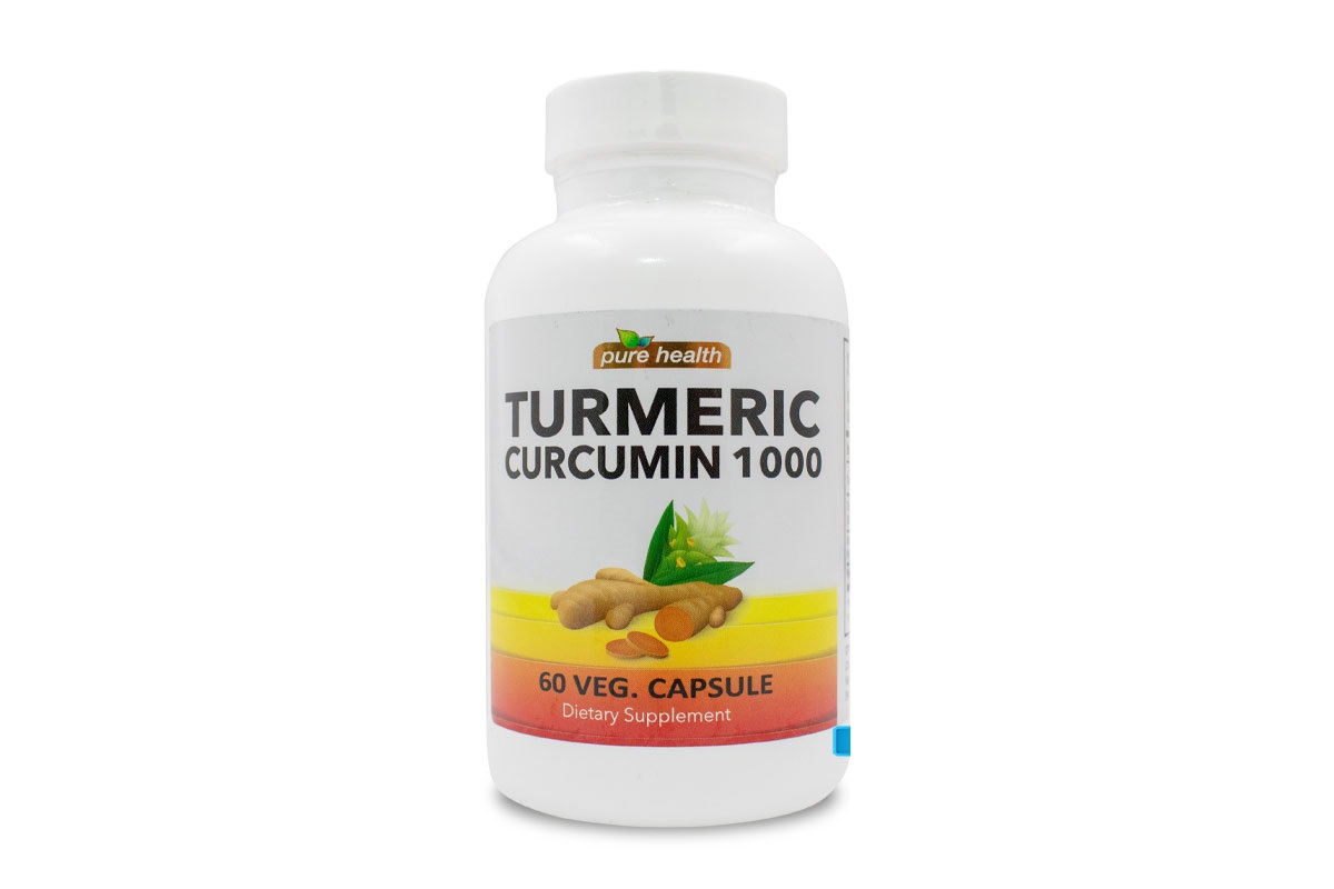 Pure Health Turmeric Curcumin 1000 60 Veg Capsules Kuwait بيور هليث تيوميريك كوركومين 100 مج 60 كبسولة الكويت