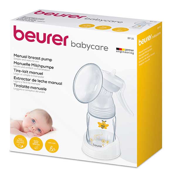 Beurer BabyCare Manual Breast Pump BY15 Kuwait بويرار بيبي كير مضخة الثدى لجمع الحليب اثناء فترة الرضاعة موديل بي واى 15 الكويت