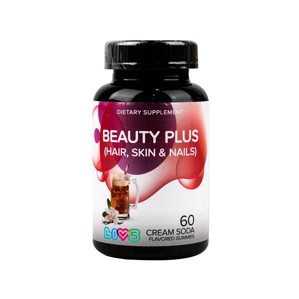 Livs Beauty Plus (Hair Skin & Nails) Cream Soda 60 Gummies Kuwait ليفز بيوتي بلس كريم صودا للشعر والأظافر - 60 قطعة حلوى مضغ الكويت