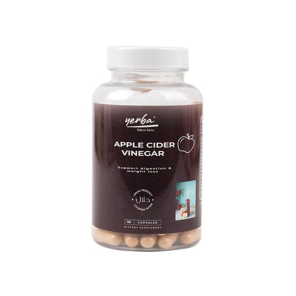 Yerba Apple Cider Vinegar 120 Capsules Kuwait يربا خل التفاح - 120 كبسولة الكويت