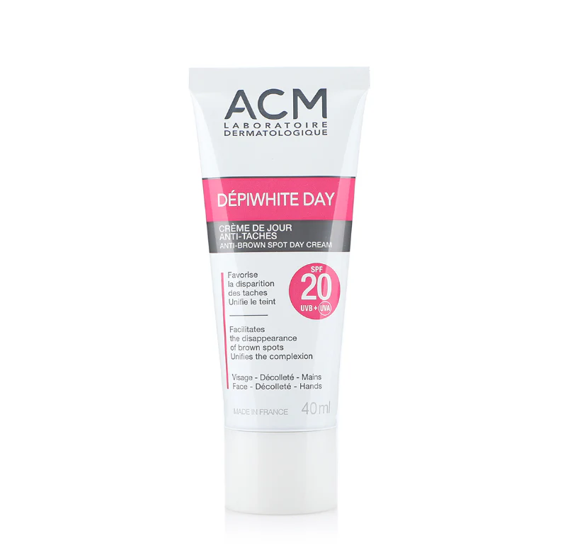ACM Depiwhite Day SPF 20 Anti Brown Spot Day Cream 40 ML Kuwait ايه سي إم ديبي وايت كريم نهاري مضاد للتصبغ بعامل حماية من الشمس 20 اس بى اف 40 مل الكويت