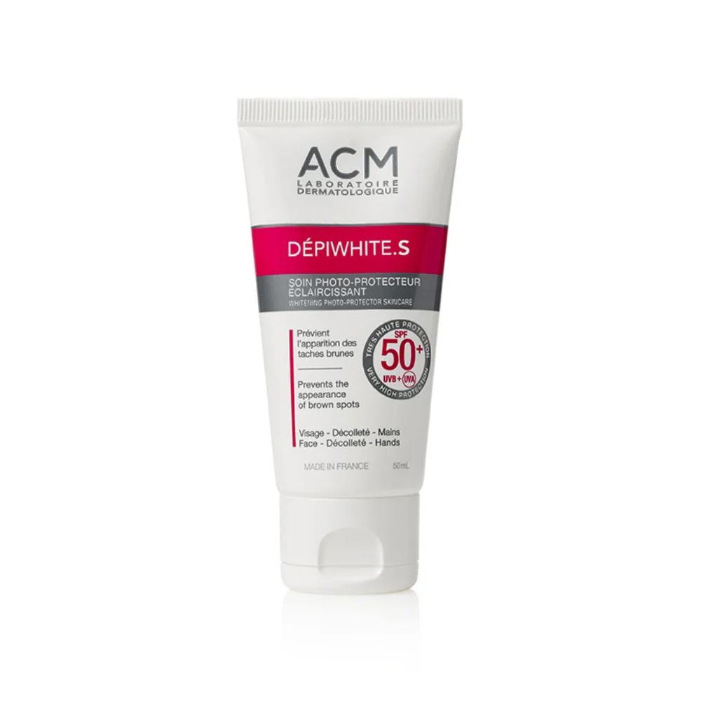 ACM Depiwhite.S SPF 50 + Whitening Photo Protector Cream 50 ML Kuwait اي سي ام ديبي وايت اس كريم بعامل حماية 50 - 50 مل الكويت