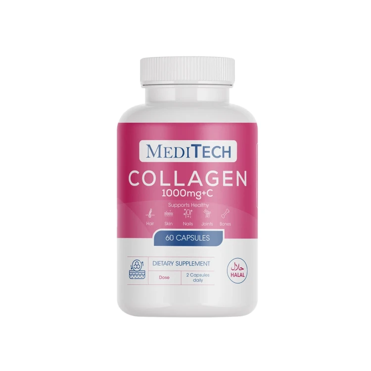Meditech Collagen 1000mg+C 60 Capsules Kuwait ميديتيك كولاجين 1000 ملجم + فيتامين سي -90 كبسولة الكويت 1