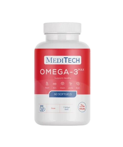 Meditech Omega 3 max 60 Softgels Kuwait ميديتيك أوميغا 3 ماكس 60 كبسولة الكويت 1