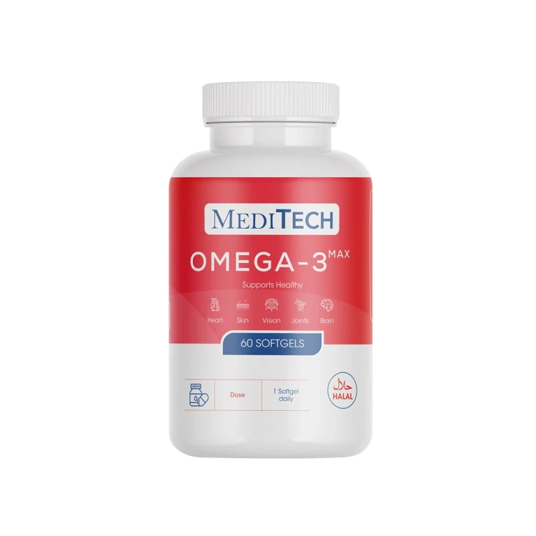 Meditech Omega 3 max 60 Softgels Kuwait ميديتيك أوميغا 3 ماكس 60 كبسولة الكويت 1