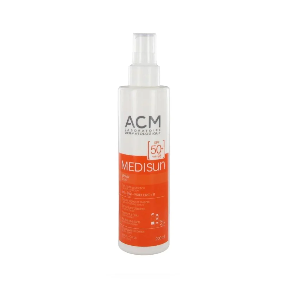 ACM Medisun SPF50+ Spray 200 ML Kuwait ايه سى ام ميدى صن بمعامل حماية 50+بخاخ 200 مل الكويت