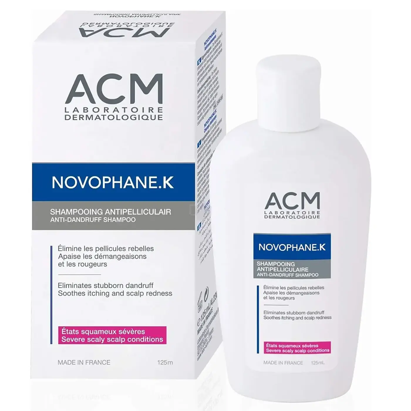 ACM Novophane K Anti Dandruff Shampoo 125 ML Kuwait ايه سي ام نوفوفان كيه شامبو مضاد للقشرة 125 مل الكويت 1