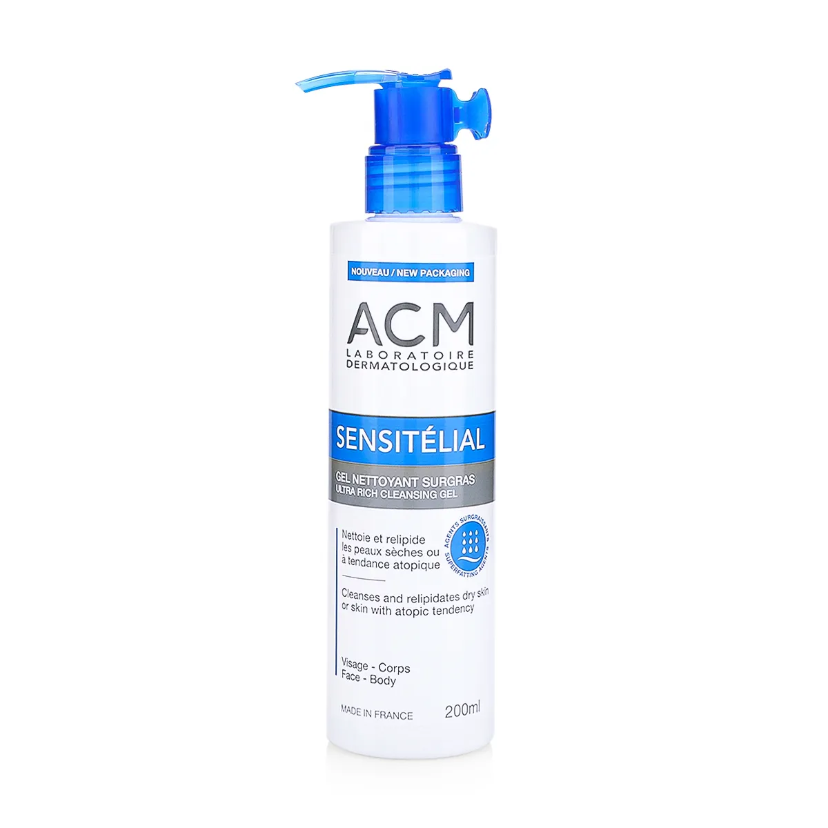 ACM Sensitelial Cleansing Gel 200 ML Kuwait ايه سى ام سينسيتيليال جل منظف 200 مل لتنظيف البشرة الكويت