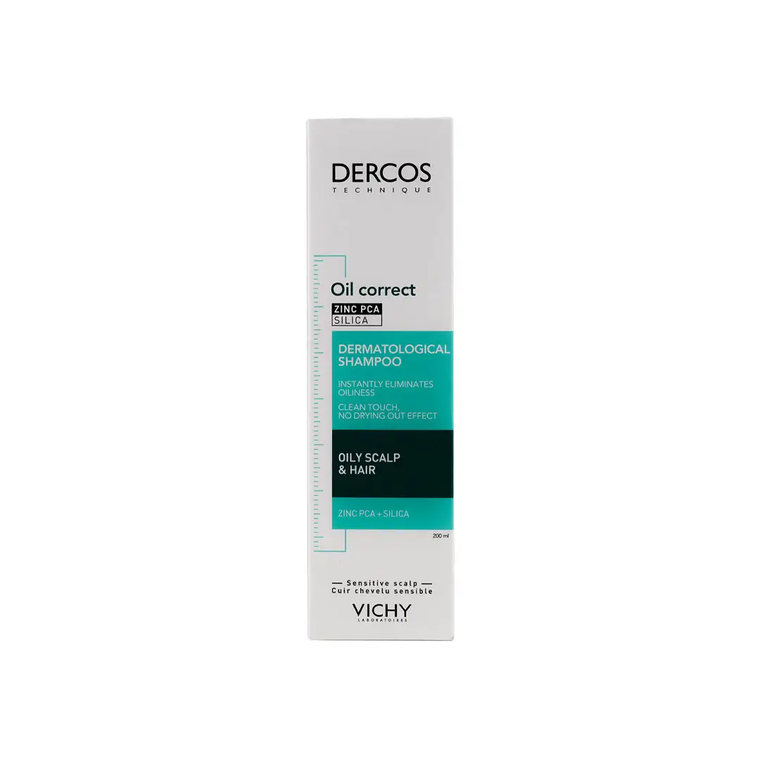 Vichy Dercos Shampoo Sebo correct 200 ml for sensitive oily scalp control oily secretions - Image 2