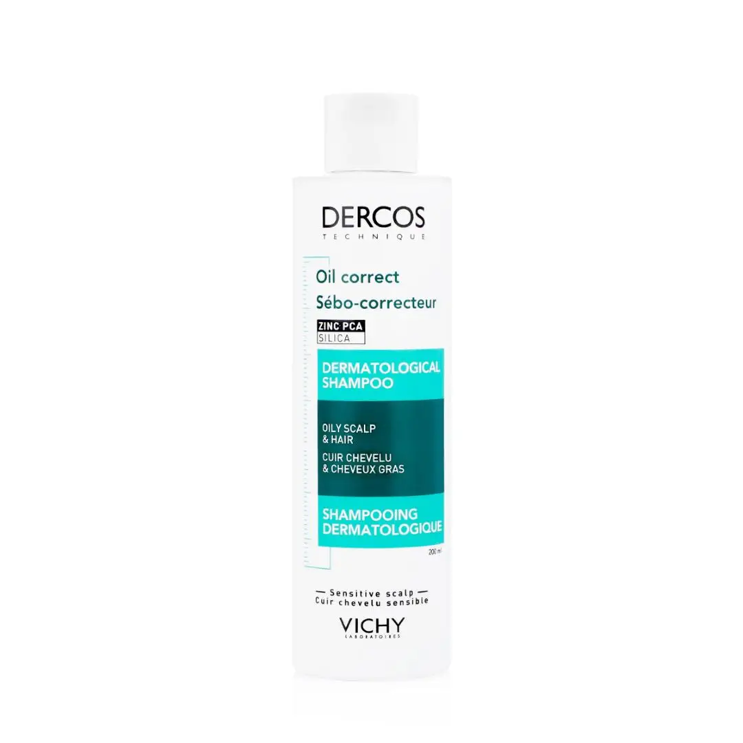 Vichy Dercos Shampoo Sebo correct 200 ml for sensitive oily scalp control oily secretions