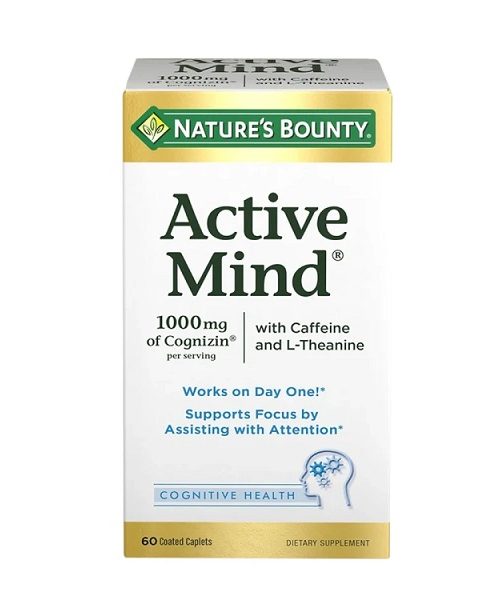 Natures Bounty Active Mind 1000 mg 60 Tablets