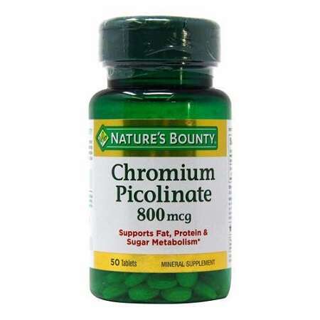 Nature's Bounty Chromium 800 Mcg 50 Tablets