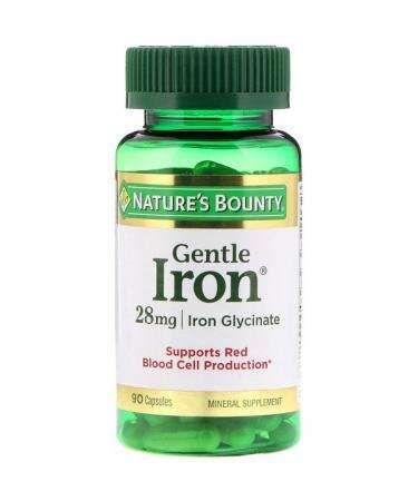 Nature's Bounty Gentle Iron 28 Mg 90 Capsules