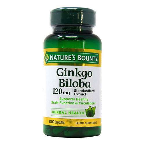Nature's Bounty Ginkgo Biloba 120MG 100 Capsules For Brain, heart & eye health