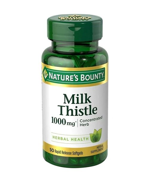Natures Bounty Milk Thistle Extract 1000 mg 50 Softgels
