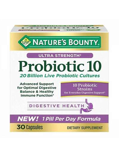Nature's Bounty Probiotic 10 - ( 30 Capsules ) for good digestion and immunity