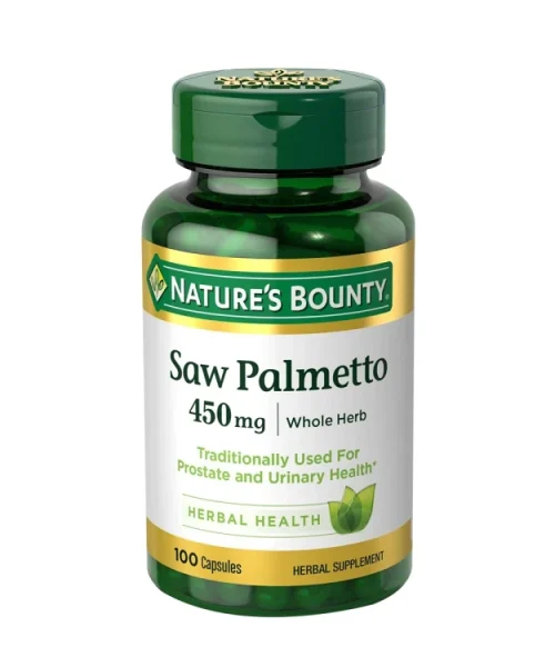 Natures Bounty Saw Palmetto 450 MG 100 Capsules For Prostate Health