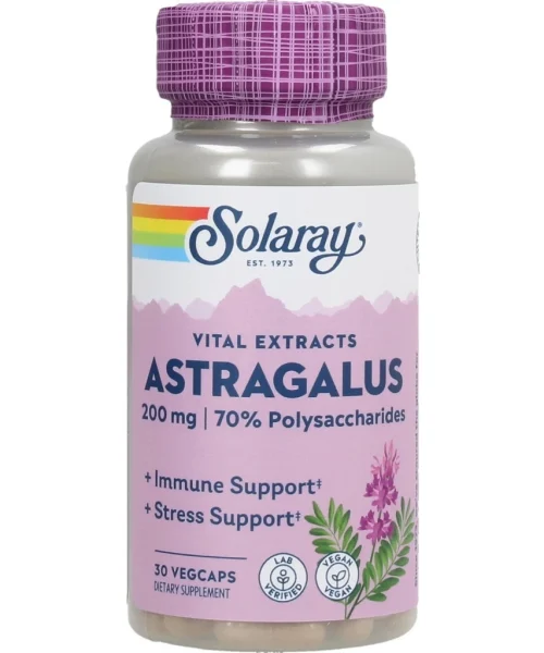 Solaray Astragalus Root Extract 200 MG 30 VEGCAPS