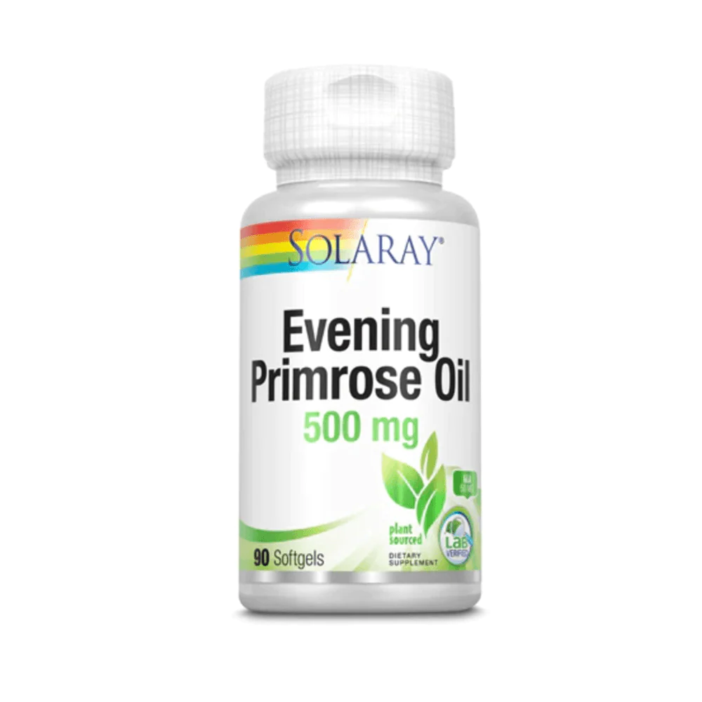 Solaray Evening Primrose Oil 500 MG 90 Softgels For Women's Hormonal Balance