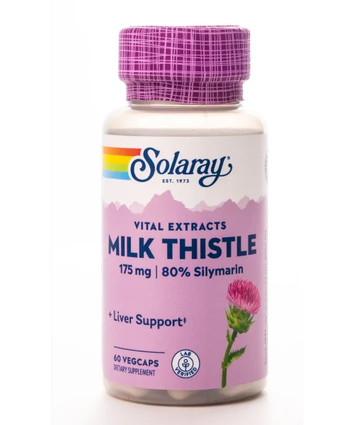 Solaray Milk Thistle 175 ML 60 Capsules For Bones and Liver