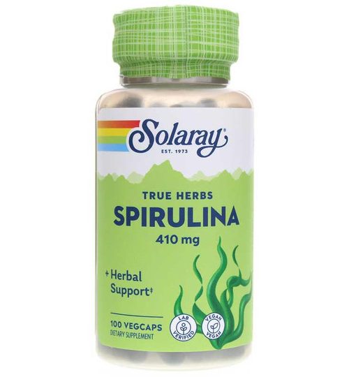 Solaray Spirulina 410 MG 100 Capsules