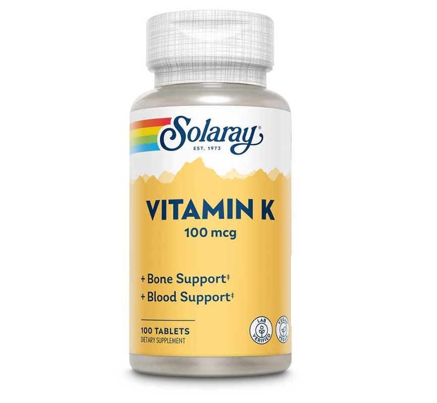 Solaray Vitamin K 100 MCG 100 Tablets