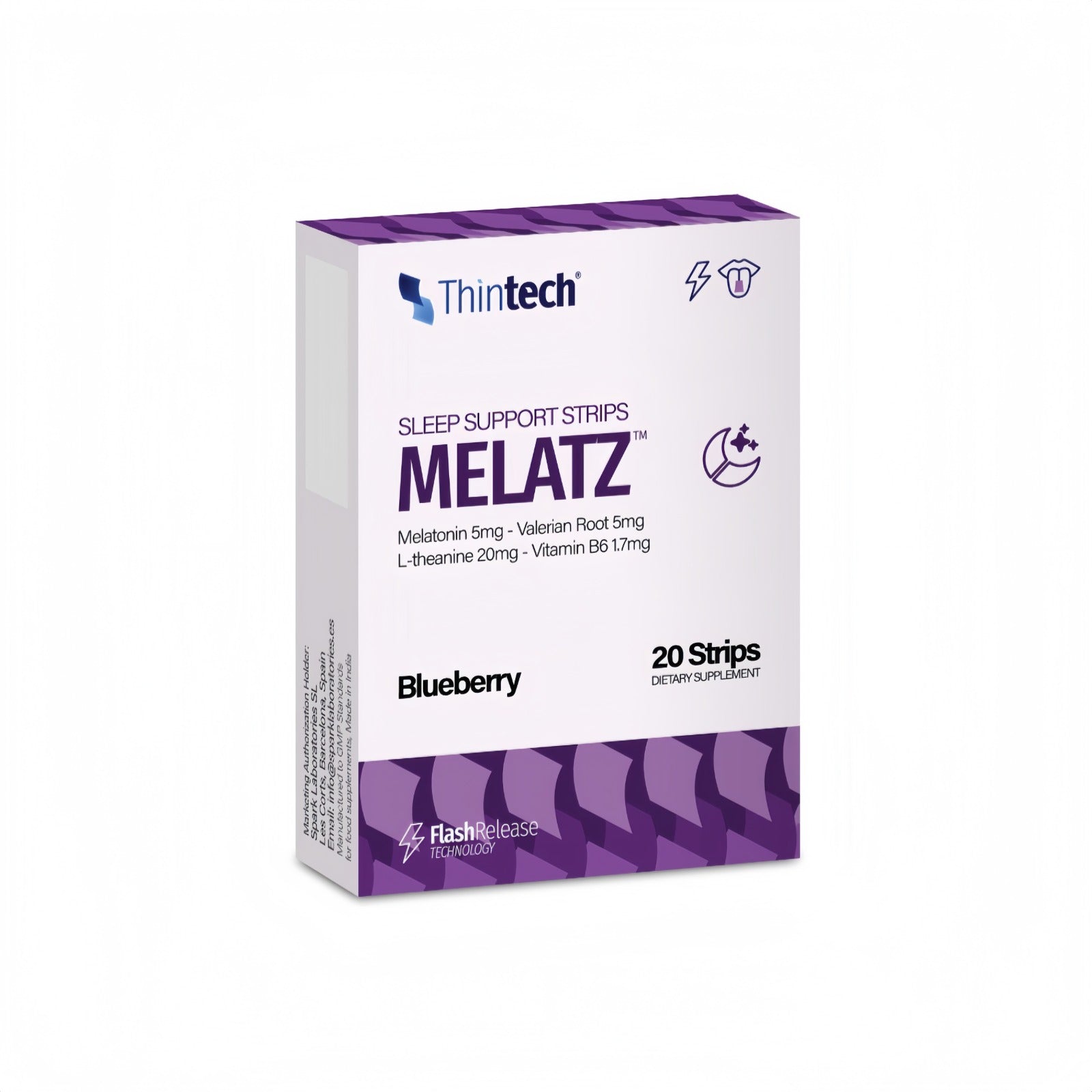 Thintech Melatz 20 strips Blueberry Flavor For Sleep